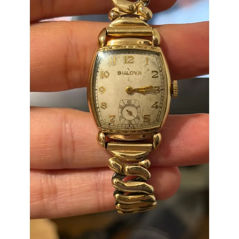 Bulova 1958 Cal 10BP 23 Jewel Manual Wind 10K RGP Tonneau Men’s Watch
